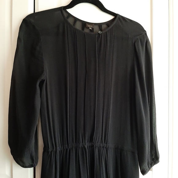 Aritzia T.Babaton 100% Silk Black Midi Dress - Picture 1 of 9